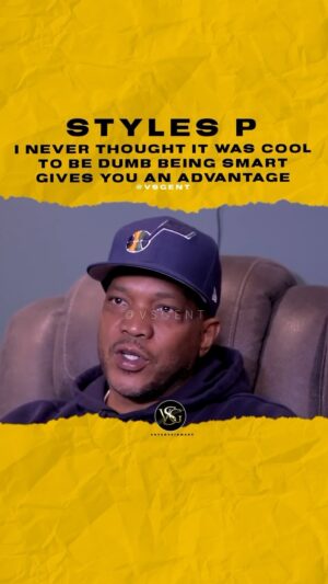 Styles P Instagram - @stylesp I never thought it was cool to be dumb being smart gives you an advantage. Does being smart give you an advantage? #stylesp 🎥 @ineverknewtv