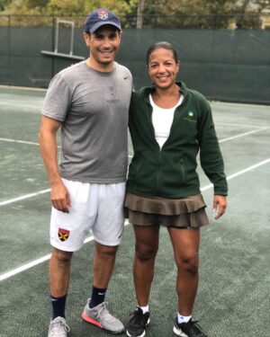 Susan Rice Instagram - Today like almost every Sunday for ten years, this wonderful man, Karim Najdi, has kicked my butt on the tennis court. It’s truly #ToughLove and my favorite part of the week. When I was in government, smacking the ball hard with @jdikari helped keep me sane. #makingMoroccoproud #StAlbansTennis