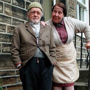 Susannah Fielding Instagram - Thanks to compo for the tiny-hat-ears-on-show look now seen on grown men all over london. 
#Justfyihipsters
#ilovecompo 
#lastofthesummerwine