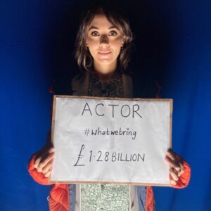 Susannah Fielding Instagram - On set today but standing in solidarity with my fellow creatives demonstrating in parliament sq for #wemakeevents #savethearts #whatwebring. The arts bring 1.28 billion to our economy but the industry needs support to survive. Praying the government takes some notice today.