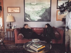 Susanne Bier Instagram - Beach house vibes with Hugh Grant☀️ #theundoing
