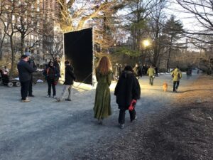Susanne Bier Instagram - @nicolekidman and I whilst filming in Central Park. Long, cold and thrilling New York nights... The Undoing premieres on 25th October. @undoinghbo