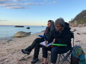 Susanne Bier Instagram - Not a bad spot for video village at sunset... 🌅 #theundoing