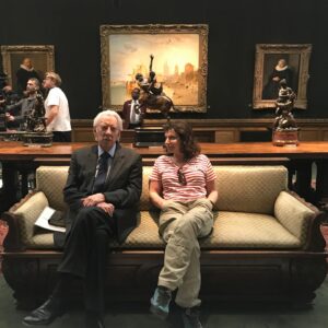 Susanne Bier Instagram - Taking in some of the beautiful paintings between set ups at the Frick last week with Donald Sutherland... #theundoing