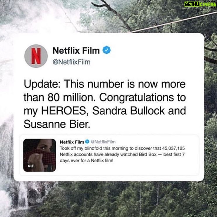 Susanne Bier - 1.7K Likes - Totally amazing.... such incredible news @birdboxmovie @netflixfilm