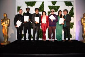 Susanne Bier Instagram - What a pleasure it was to present the international Feature Film nominees with their nominee certificates on Friday- Congratulations to an incredibly talented group #theacademy (Jan Komasa, Ladj Ly, Bong Joon Ho, Pedro Almodovar, Tamara Kotevska, Ljubo Stefanov)
