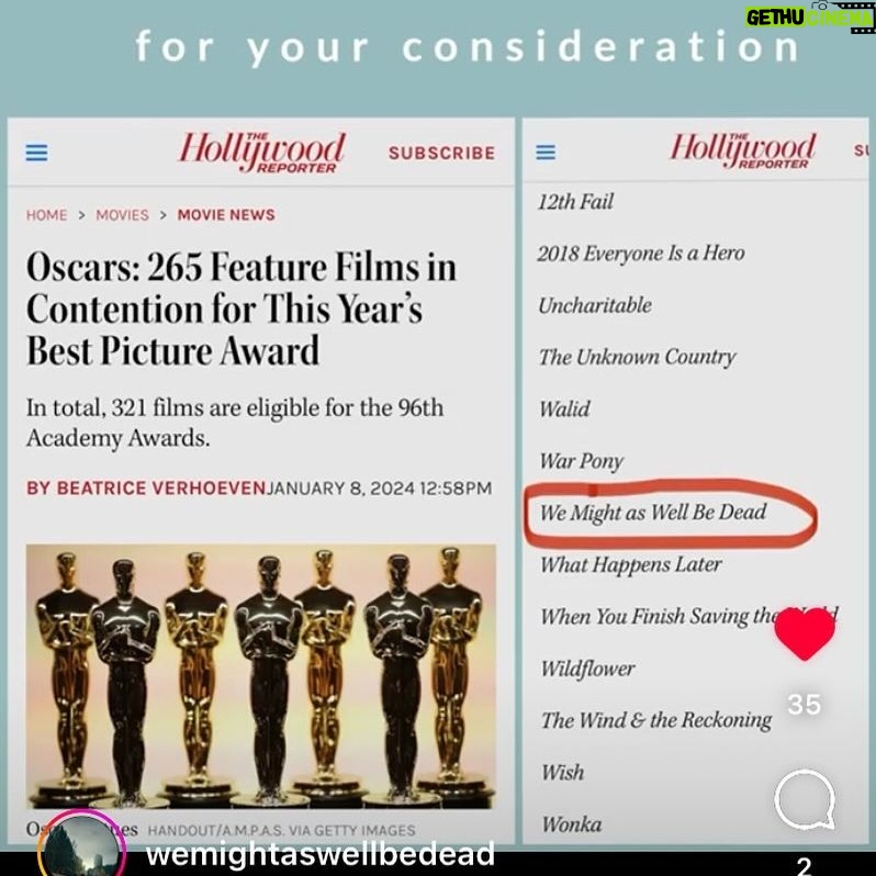 Susanne Wuest - 0.9K Likes - We might as well be dead 🥂✨ @wemightaswellbedead by @nataschkasinel
#foryourconsideration #academyawards #feature #love #cinema
