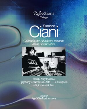 Suzanne Ciani Instagram - Chicago friends! On Friday May 17, synth legend Suzanne Ciani (@sevwave) comes to your city on her Particles & Waves Tour with Age of Reflections (@ageofreflections). 

Each night of the tour, Suzanne weaves live Buchla improvisation with themes from Seven Waves, her dreamy 1984 solo LP. It’s all presented in sensuous quadraphonic sound and immersive light. Tickets on sale now at our 🔗 in bio. 

⎐ CHICAGO 
Friday, May 17
Fourth Presbyterian Church
w/ Jeremiah Chiu
↳ presented with Empty Bottle

🌊

We love this first photo of Suzanne from her 1982 Technology Magazine interview, published as she was wrapping her work on Seven Waves. Swipe thru for pics of her Reflections event this February in San Francisco 📲​

From the article: “Right now, Ciani is finishing tracks for a record of original compositions – ‘different from what people expect of electronic music, much more sensual… I’d like to see technology be a thing of fantasy and expression.’”

📷: 1) Suzanne in Technology Magazine, 2-6) photos by John Vogler from Suzanne’s Reflections event in February, 7) tour flyer