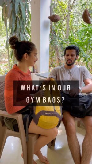 Swetha Gai Instagram - What’s in our gym bag 😎
Ft my mental husband ♥️

This video is so chaotic! I love it 🤣
Always entertaining each other 😌

#coolcouple #keepingitreal #strongertogether #whatsinmygymbag #gymdudes