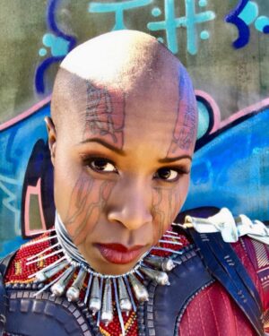 Sydelle Noel Instagram - D O R A 🙅🏾‍♀️ M I L A J E 
Because @blackpanther is now available on @netflix and my 5 o’clock shadow came in. 
#SydelleNoel #DoraMilaje #BlackPanther #Netflix