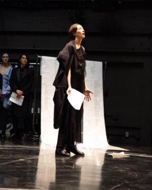 Sydney Lemmon Instagram - A--Company Collection 9 1/2
(part of) ANTIGONE by Sophokles
presented at Baryshnikov Arts Center
@a____company

conceived and designed by  SARA LOPEZ 
@_____saralopez 
theatre direction  DAPHNÉ DUMONS 
@daphnedumons 
antigone  RAD PEREIRA
@______rad___ 
ismene/guard  SYDNEY LEMMON 
@sydney_lemmon 
kreon  JEREMY O. HARRIS 
@jeremyoharris
chorus leader  BOBBI SALVÖR MENUEZ
@hi_its_bobbi 
chorus  SOPHIE BECKER
@trophysophie
chorus  BLAKE ABBIE
@blakeabbie
chorus  DIAMOND STINGILY 
@ima_beat_yo_ass_on_dis_train 
casting direction  TAYLOR WILLIAMS 
@tayw817
fashion direction  MATTHEW HOLMES 
@matttholmesss
jewelry  A--COMPANY x LL, LLC 
@ll_llc
set design  CHLOÉ GUERBOIS 
@chloeguerbois
sound  TARYN BLAKE MILLER 
@tarynblakemiller
hair key  DYLAN CHAVLES
@dylanchavles
beauty key  DAN DURAN 
@danduran__
press  NANCY XU 
@nancy___xu 
production  PAIGE VITI 
@pkv15
lookbook JOHN GRIFFITH 
@johnbaingriffith
BTS and show documentation CARLY REIS 
@carlyries