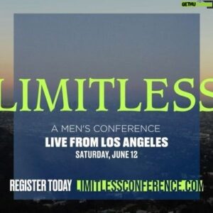 T.D. Jakes Instagram - NEXT SATURDAY! LA get ready, the Limitless Men’s Event is coming! You won’t want to miss this historic moment for the men of LA and across America. We'll gather and answer the generational question, “What does it take to be a real man?” Registration is free for in-person and virtual experience at LimitlessConference.com