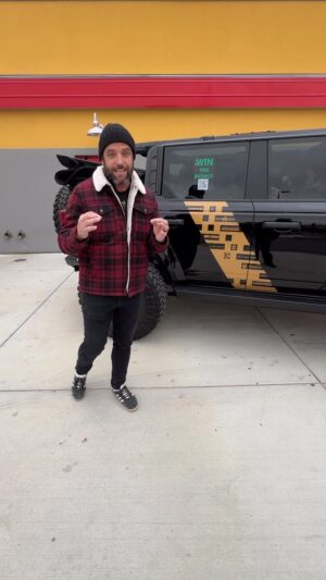 T.J. Lavin Instagram - Only 1 day left to WIN this Bronco  Go to undauntedapparel.com to WIN now!