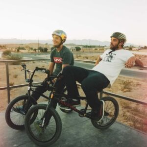 T.J. Lavin Instagram - Had some of the best days of my life on that deck right there. Here @anthonynapo and I contemplated what line to hit next and if we were gonna do some stunts haha… shout out to @czr.bmx for the badass hand rail and stairs. Still up today!