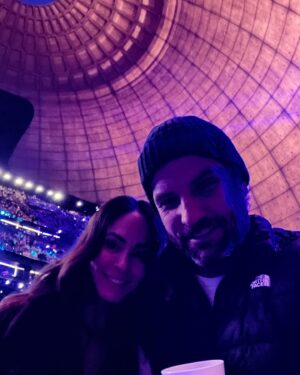 T.J. Lavin Instagram - Good times w the wifey tonight at @thesphereofvegas … Thanks so much @mitchsalazar84 you’re good people. See ya in the am haha..😂 @roxannelavin @u2