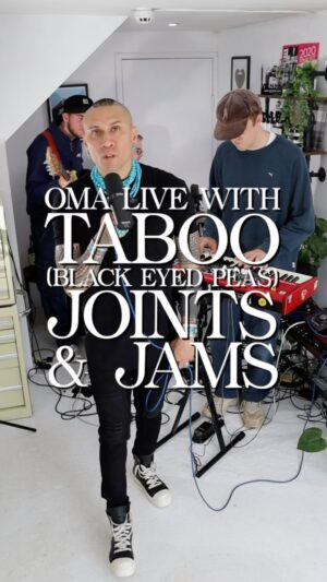 Taboo Instagram - Playing some old skool @blackeyedpeas with an actual pea - the legendary @taboo ! AND it’s the man’s birthday today so go drop them happy birthday comments babyyy! Thank you for all the love TAB 🫡💿 and massive shoutout to @hayden_cassidy for letting us use your amazing space and being a total G 💈#OMA #theblackeyedpeas #OMAband #Taboo #OMAuk #jointsandjam #behindthefront #1998 #hiphop #rap #breakdance