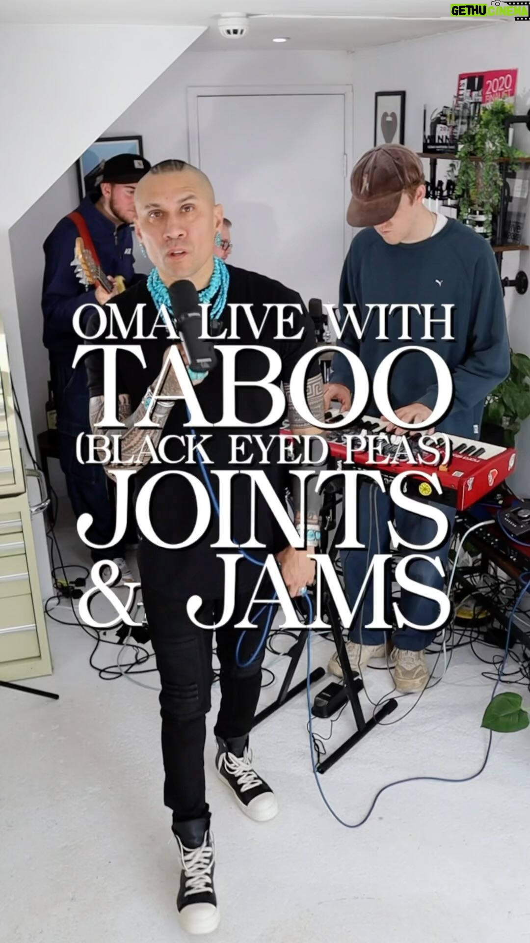 Taboo - 32.5K Likes - Playing some old skool @blackeyedpeas with an actual pea - the legendary @taboo ! AND it’s the man’s birthday today so go drop them happy birthday comments babyyy! Thank you for all the love TAB 🫡💿 and massive shoutout to @hayden_cassidy for letting us use your amazing space and being a total G 💈#OMA #theblackeyedpeas #OMAband #Taboo #OMAuk #jointsandjam #behindthefront #1998 #hiphop #rap #breakdance