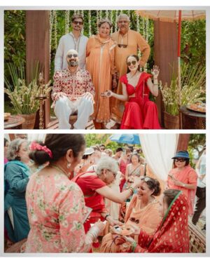 Tahir Raj Bhasin Instagram - छोटे भाई की हलदी ✨🧿
Congrats Tanvir & Mel ! Haldi is symbolic of protection & prosperity. May you two have both of those in abundance. Here’s to your great Indian shaadi! 
.
.
@mintblushdesigns @stylisttsahilgulati @niddhii_jain
#TanMel #Haldi #IndianWeddings #kerala