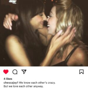 Taj Atwal Instagram - The hardest goodbye. 🕊️ Chesca Joy 🕊️

This is how I choose to remember you. Gate crashing my bath time, glass of wine in hand (with a straw & out of a tumbler!) chatting shit with a laugh as loud as mine & ALWAYS wearing my clothes. 

The biggest lesson I have learnt from loss? Hold your friends close & hold your best ones even closer. Forgive the petty arguments. Don’t sweat the small stuff. Hold each other’s hands. 

You laughed hard. You loved even harder. 
I love you I love you I love you 
I’ll see you on the dance floor in the next lifetime  X 💕 

🤍