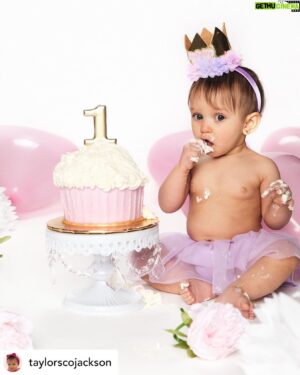 Taj Jackson Instagram - Posted @withrepost • Taylor’s new Instagram account.
@taylorscojackson My very first birthday and my very first post. I was allowed to eat cake during this photo shoot but wasn’t a fan of all the sugar in it. My parents enjoyed it though. #TaylorAuroraTurns1 📸 by @tajjackson 
Styling and set design: @thayanascojackson and @palomadejesus
