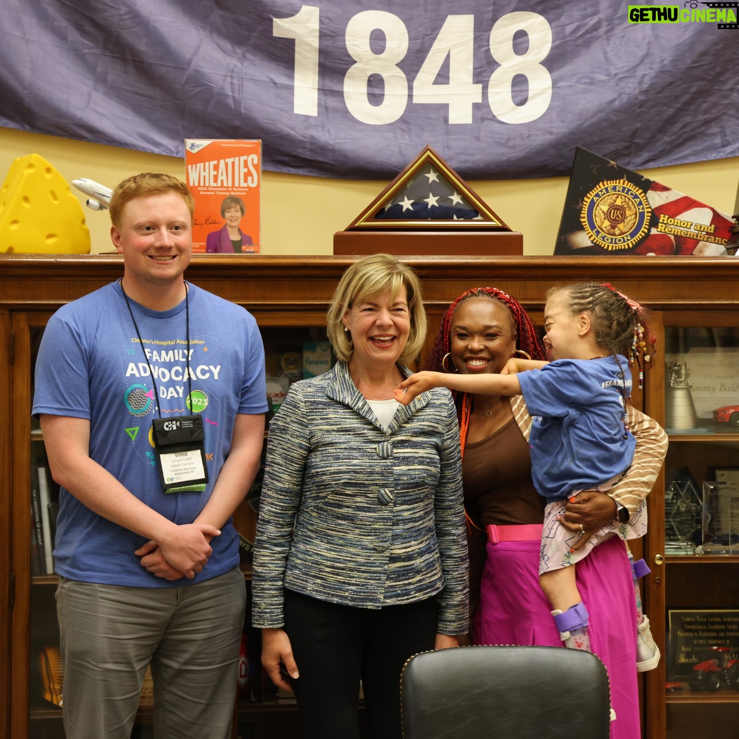 Tammy Baldwin - 262 Likes - I had the privilege of hearing the inspiring stories of two Wisconsin Children’s Hospital patients during this year’s Family Advocacy Day in D.C. Thank you for sharing your courageous journeys with me Vince and Phoenix, and keep fighting!