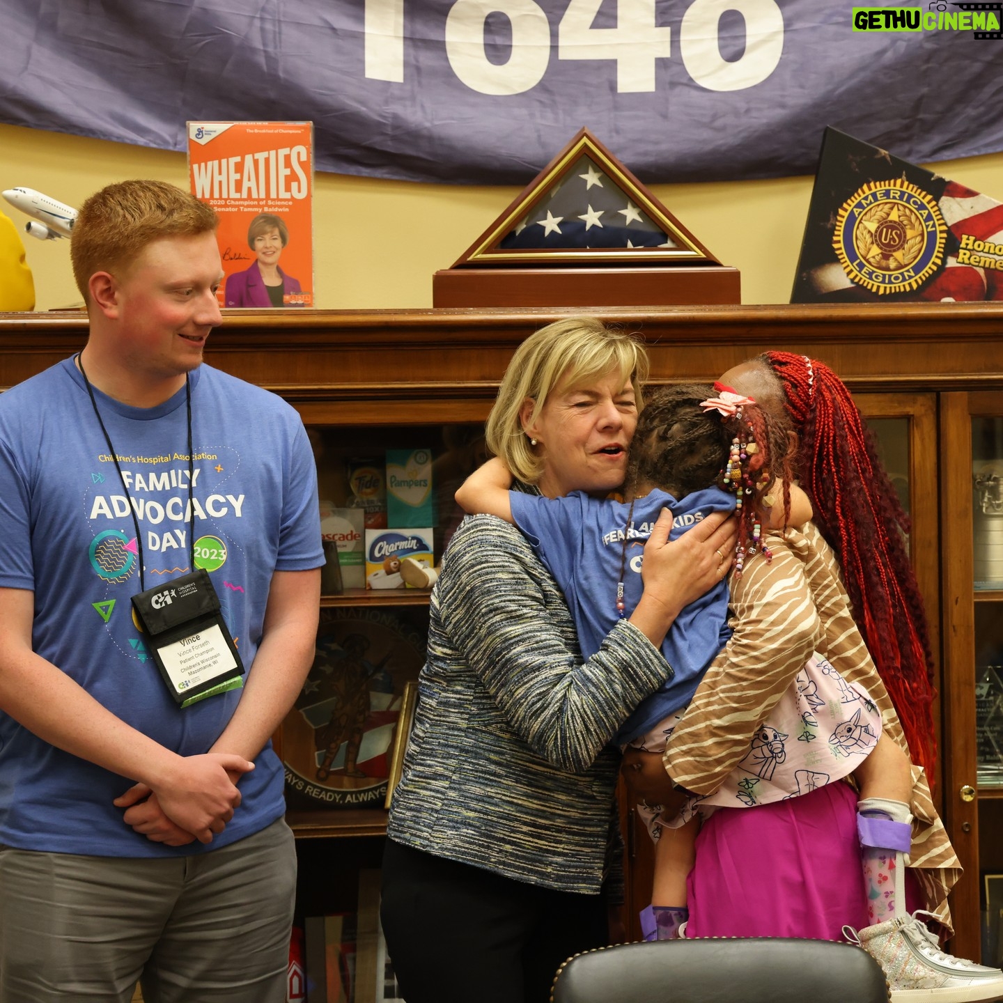 Tammy Baldwin - 262 Likes - I had the privilege of hearing the inspiring stories of two Wisconsin Children’s Hospital patients during this year’s Family Advocacy Day in D.C. Thank you for sharing your courageous journeys with me Vince and Phoenix, and keep fighting!