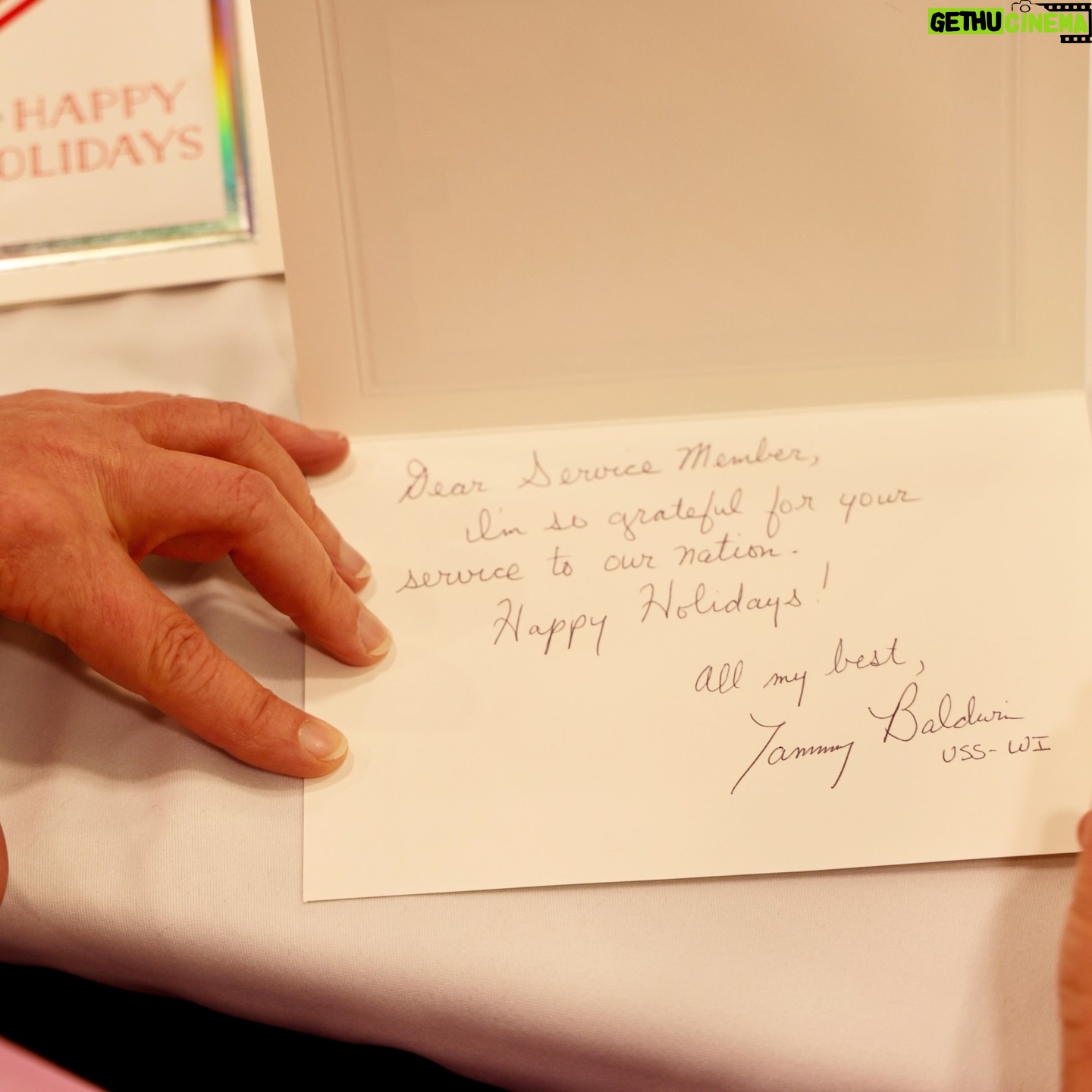 Tammy Baldwin - 220 Likes - Our service members serve our country with courage & bravery and their service doesnāt stop for the holiday season.
I was happy to sign holiday cards for our heroes serving overseas and thank them for their sacrifice in keeping us safe.
Thank you for having me, @americanredcross!
