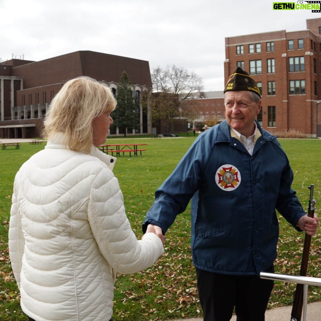 Tammy Baldwin - 193 Likes - Thereās no better way to celebrate Veterans Day weekend than hearing from our very own Wisconsin veterans.
Grateful to be at @viterbouniversity in La Crosse today to meet with our brave veterans and their families and thank them for their service to our country.