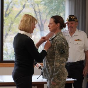 Tammy Baldwin Instagram - The Purple Heart is the medal that no one wants to earn. But, Rebecca put her life on the line & earned this designation. 

20 years after her injury while serving in the U.S. Army, I'm proud to honor her brave service & present her with a Purple Heart. 

Thank you, Rebecca.