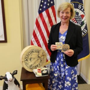 Tammy Baldwin Instagram - Happy National Cheese Day! 🧀

This cheesehead is thankful for all our Wisconsin cheese producers and processors for their hard work making award-winning cheese that is second to none.