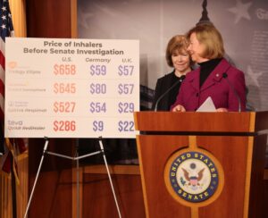 Tammy Baldwin Instagram - Big inhaler companies are raking in billions of dollars while Wisconsinites are being forced to ration their inhalers just so they can afford them.

We took on these drug companies & months later, they capped their inhalers at $35/month. This is the power of transparency.