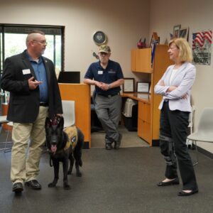 Tammy Baldwin Instagram - What a treat to visit with @patriotk9sofwisconsin and meet these dogs who are helping our veterans win the war against suicide, depression, and anxiety by empowering them with a service dog. Thank you to all the trainers who are working to connect our veterans with these incredible service dogs.