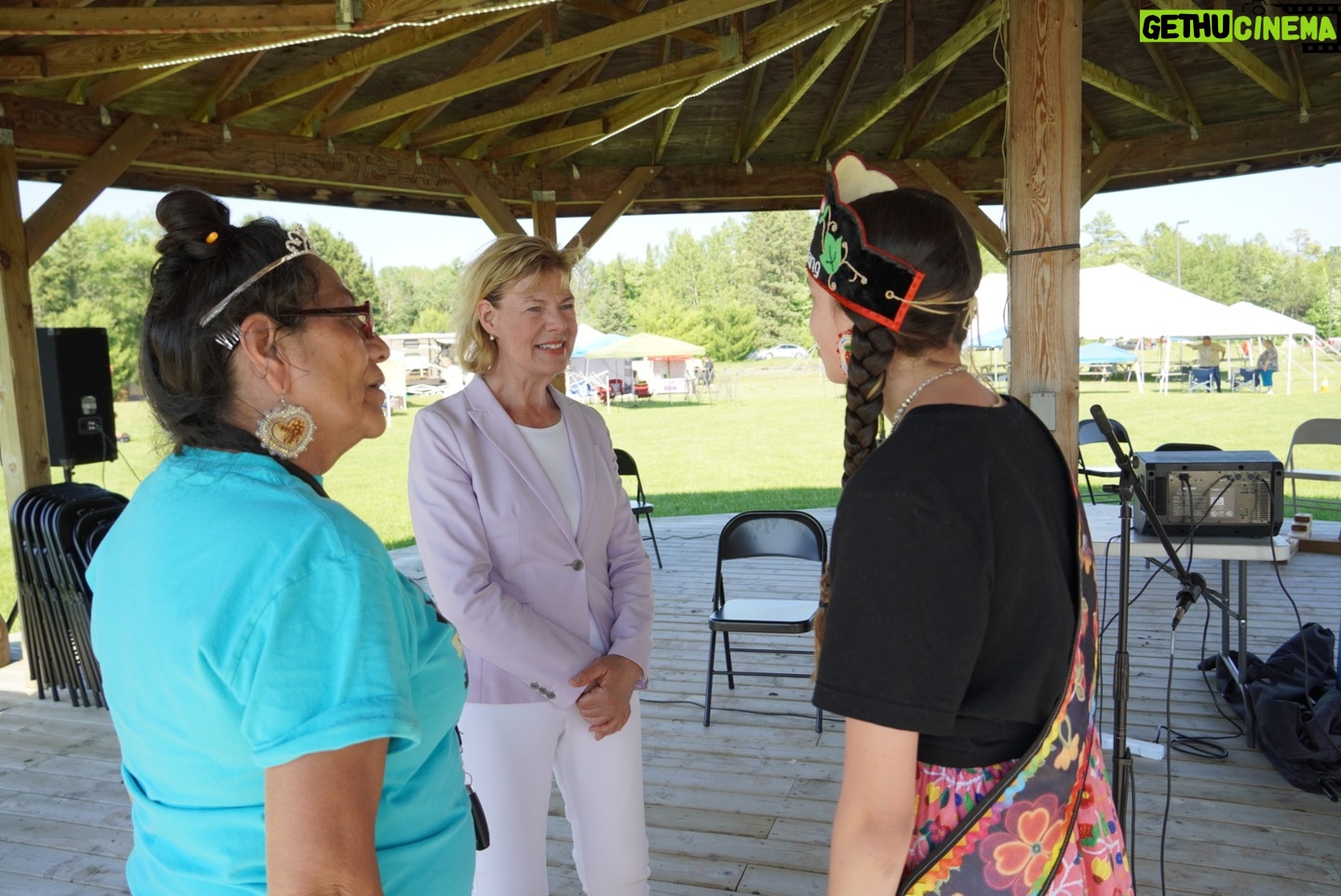 Tammy Baldwin - 230 Likes - Wonderful to be in Bayfield with the
@redclifftribe for their annual Pow-Wow to celebrate their rich history, discuss how to better our government to government relationship, & see how Red Cliff Fish Co. is growing the local economy & providing high quality fish nationwide.