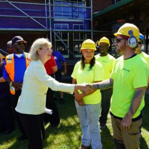 Tammy Baldwin Instagram - Happy to join RYDE Racine to celebrate funding I delivered to improve public transportation and invest in Racine’s electric bus fleet! These investments will ensure the wheels on our buses are moving us toward a more sustainable future. 🔌 🚌