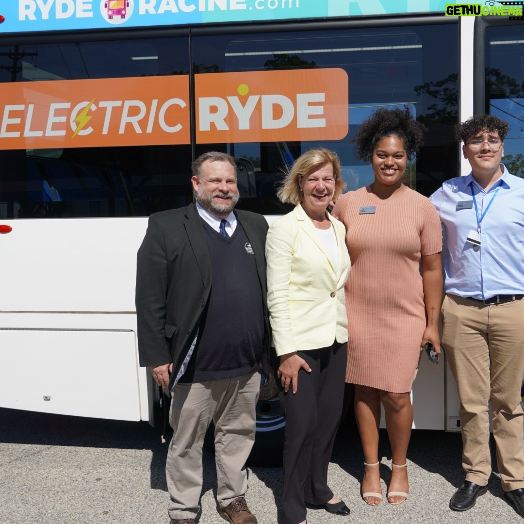 Tammy Baldwin - 263 Likes - Happy to join RYDE Racine to celebrate funding I delivered to improve public transportation and invest in Racine’s electric bus fleet! These investments will ensure the wheels on our buses are moving us toward a more sustainable future. 🔌 🚌