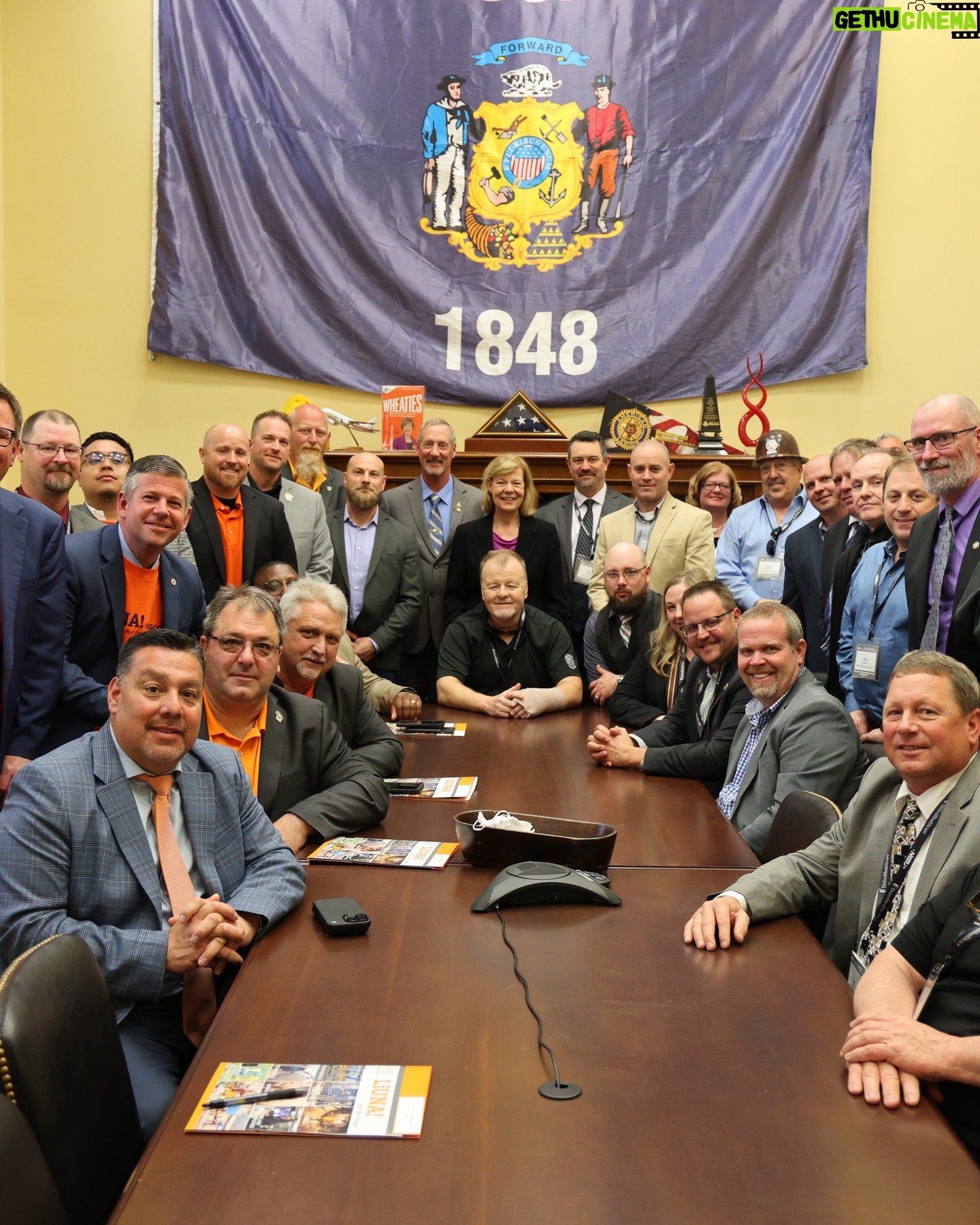 Tammy Baldwin - 311 Likes - What a treat to have Wisconsin labor leaders here in Washington! Together, we are:
✅Creating good-paying job opportunities
✅Investing in apprenticeship programs
✅Fighting for fair wages and benefits
✅Moving our Made in Wisconsin economy forward!