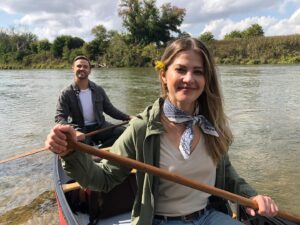 Tammy Gillis Instagram - Throwing it back to an incredible experience working with @vortex_prods on #RiverfrontRomance 🎬💕🛶 From the first day of filming to the final take, every moment was filled with creativity, passion, and dedication. As a director @seancisterna brought a unique vision and energy to the project that made it truly unforgettable. And as a co-star, I couldn't have asked for a better collaborator in @jonesing4morgan Our on-screen chemistry was electric, and I'm so proud of what we accomplished together. Thank you @christopher_giroux @jesseikeman @papachills @musterios for an incredible journey and for making a film that will always hold a special place in my heart. Let’s do it again! #throwback #filmfamily #grateful