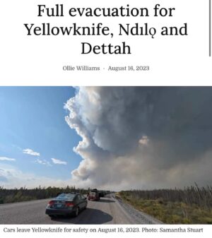 Tania Larsson Instagram - Praying for everyone to make it out safely of Yellowknife with the out of control wildfires so close to town 🙏🏽

Razelle, Phezuta and I left last week after our hide camp was shut down early due to the heavy smoke making it dangerous for us to work and stay outside. We drove down to Santa Fe for Indian Market and were welcomed early by @ataumbimetals who has been such a great support in these stressful times.

My dad and @isaacayiku10 made it out of town yesterday and it’s such a relief that my whole family is safe in Alberta.

Tears coming down my face as I write this post hoping to have a home to come back to and that everyone makes it out safely with the 20  hours drive to Calgary.

#yellowknife #denendeh #wildfires