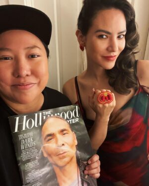 Tania Larsson Instagram - I’m so proud of my love! Last year, Razelle started working in her first writer’s room for the AMC TV series Dark Winds. I watched her work so hard while still attending grad school full time! ❤️

Razelle is a brilliant Writer and Director. It was so exciting to see her first mention in the Hollywood Reporter this week as one of the writers on the show.

My heart was so happy when she attended the Santa Fe premiere with her mom pictured with George R. R. Martin 🥰 it’s so special when our parents get to witness our accomplishments.