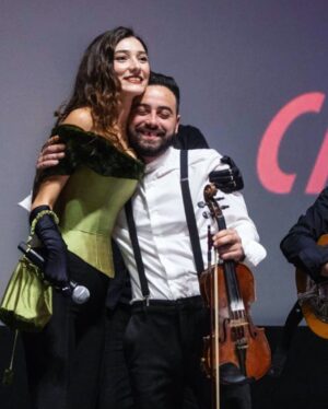 Tanja Ribič Instagram - Še vedno se ščipam, če je vse to res... Najina prvorojenka z veliko vlogo z velikimi igralci v velikem filmu. Vsa čast @vinci3 tudi za to, da si imel pogum izbrati tako mlado igralko in na koncu dokazati, da se je splačalo slediti obcčutku. To je praznik slovenskega fima. Poklon @boriscavazza in #vladonovak ttee celotni ekipi. In hvala Langi za dober žur! @zaladjuric @branko_djuric_djuro #openignight #premiere #movie #actress #actorslife #daughter #soooproud