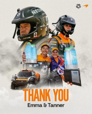 Tanner Foust Instagram - What an incredible Chapter in this crazy driving career!! Announcement for next year coming soon! 🙌. Thank you @mclarenxe , @emmarallying and the whole team at @mclaren for a great couple of years!!
