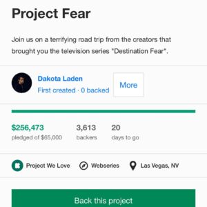Tanner Wiseman Instagram - $250,000!!!! NO WAY!?!?! YOU ALL ARE ABSOLUTELY AMAZING!!!

Going into day 3 of our kickstarter, and you guys have just blow our goal out of the water!!!

This is going to make it possible to make content for several YEARS!!

I honestly can’t put into words how grateful I am to have such a supportive group like the #FearFam!! The fact that you all were able to rally behind us and make this thing a possibility is beyond incredible!!

If you haven’t already please go and subscribe to our YouTube channel!

www.YouTube.com/@FearProject

Thank you all so much!!!

#TheShowGoesOn