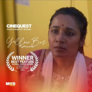 Tannishtha Chatterjee Instagram - We are thrilled to announce that #YellowBus just won the Global Vision Award for Best Feature Film at the Cinequest Film & Creativity Festival ✨🏅
