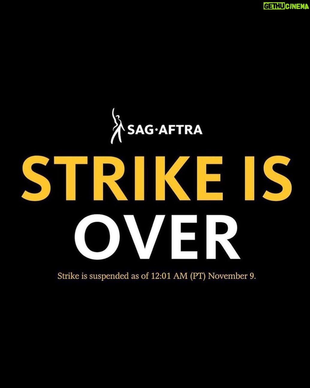 Tara Buck - 3 Likes - Wow. We did it. Geat news! I’m so proud of our negotiating committee, our union leadership and all of my fellow @sagaftra members and picketers. As much as being on strike sucked it also reminded me of the incredible will of artists. It’s been a great reset for me in a lot of ways and I fell in love with my fellow creators all over again. Over the last 118 days I’ve been reminded of how fortunate we all are to be a part this very special, passionate, joyful group of visionaries. In solidarity! #sagaftrastrong