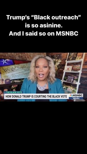 Tara Setmayer Instagram - Trump’s “Black outreach” efforts are insulting and asinine. I said a few things about this on @velshimsnbc