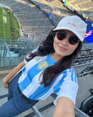Tasnia Farin Instagram - Watching a live match on a stadium ✅
Watching Messi play ✅
and win the match ✅
Ticking off so many things of my bucket list this year.
#copaamerica