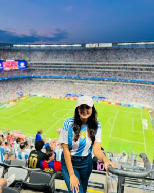 Tasnia Farin Instagram - Watching a live match on a stadium ✅
Watching Messi play ✅
and win the match ✅
Ticking off so many things of my bucket list this year.
#copaamerica