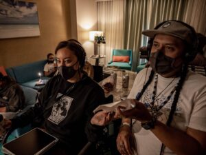 Tazbah Chavez Instagram - photo love of some special peeps: 
DP/keeper of dreams @markschwartzbard 

AD/keeper of reality @jaynewp 

Production Writers/brothers @bobbydues @mpensoneau 

Scripty Tiff/Medicine Woman! @tiffalana 

Sound Mixer/Emotional support system @roycesharp 

Writer/sister @kdeveryjacobs 

Showrunner/brother/sister/cousin/grandpa/bestie @sterlinharjo 

stars/sisters: @janaunplgd @thetamarapodemski @sarahpodemski @nattatt8 

cousin @bobbyleelive 

📸 @shanebrownsocialmedium