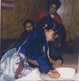 Tazbah Chavez Instagram - My Grandma Thelma passed this week. As a kid, I would watch her wrap her bee hive hair into a scarf at night, while she removed her face with cremes and went to sleep next to her and some stuffed animals on nice pillow cases. Me and my sister have her nails. I drank a lot of Tang and ate a lot of bologna sandwiches on Wonder Bread with Miracle Whip at her kitchen table, and swung many days away on a rope outside in her red rock yard in Ft. Defiance.  One of my favorite things as a kid was to run between her house and my great grandma Rose’s house right across the drive way, I’d always come back with a box of raisins in my pocket and we’d eat them in the yard.  As I got older, she would pass on a piece of her jewelry to me here and there — her opal bracelets are something I consciously wear every time I feel I need some courage, confidence and protection. She’s one of the many Tótsohníí women I come from, and although she lived a long life, her absence today feels intergeneration-ally profound. My mother has lost both her parents in the last few months, and us grandkids lost our last living grandparent. For us, that generation has gone onward and we remain here as the things they prayed for. There’s always so many questions I’d have loved to ask them, but I’m grateful for the memories she wrapped me in and my love for her and all of my grandparents for enduring what they did so I could be here is endless. ❤️🪶