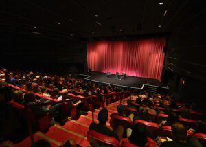 Tazbah Chavez Instagram - 11/4 — Thank you @uclaaisc x @uclaftvarchive for bringing @sterlinharjo and I out to screen @rezdogsfx episodes. As a UCLA alum, it meant a lot to screen our work there. I used to stand at the top of Janss steps and wonder how I was going to make an impact on the world, like ucla makes you believe you can. I would have never dreamt it would be through telling Rez stories with my brother, Sterlin — who I once drank 40s with and read poems to near campus at a time we were both feeling like outsiders in a place like LA. This was one of many full circle moments I had during Native American Heritage Month. What an honor to be blanketed on that stage 🩵💛thank you to @drdavidshorter for moderating a thoughtful conversation and an extra special thank you to @tachiiniiphotography for gifting us with feathers 🥹 appreciate you and all the work you do for the community.